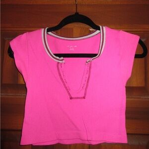 Urban Outfitters “Out From Under” Bright Pink Crop Top